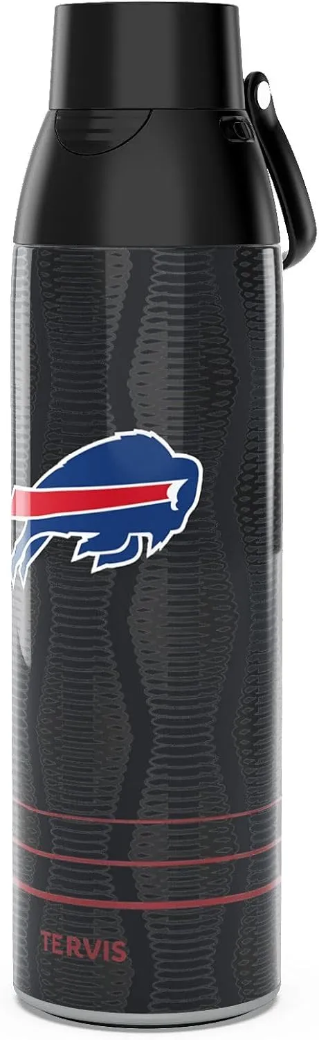 Tervis Venture Water Bottle NFL® Buffalo Bills - Full Speed Triple Walled Insulated Tumbler Travel Cup Keeps Drinks Cold & Hot, 26oz, Stainless Steel