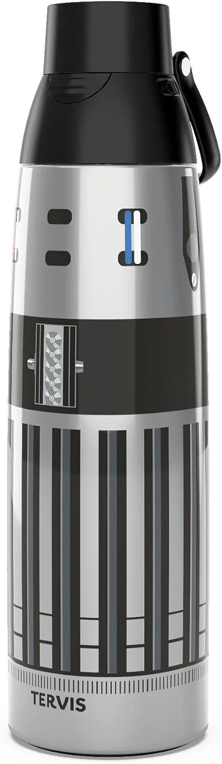 Tervis Venture Water Bottle Star Wars - Lightsaber Detail Triple Walled Insulated Tumbler Travel Cup Keeps Drinks Cold & Hot, 36oz, Stainless Steel