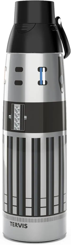 Tervis Venture Water Bottle Star Wars - Lightsaber Detail Triple Walled Insulated Tumbler Travel Cup Keeps Drinks Cold & Hot, 36oz, Stainless Steel