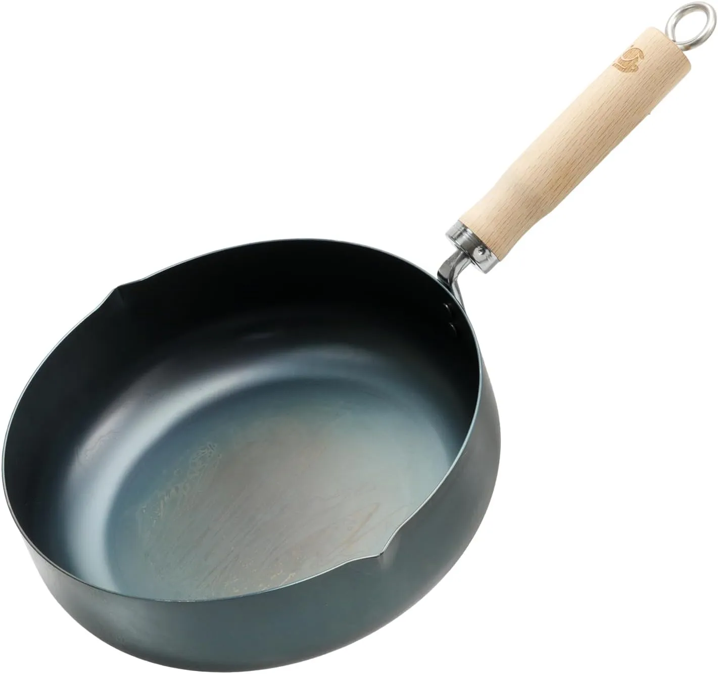 TETSUMARU Iron Multi-Pan, Deep Fry Pan, Wide Bottom, Multi-pan, Iron, Intake, Hard Temper, Compatible with Induction and Gas, Black