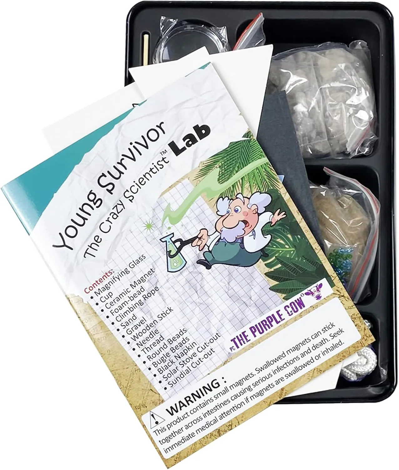 The Famous Crazy Scientist Lab - Young Survivor, Science Kits from The Lab - Survival Skill Box. Kids Science Kits. STEM Educational Games for Kids, Young Survivor Skills, 191