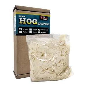 The Sausage Maker Natural Hog Sausage Casings 35 To 38 MM Butcher Pack, Makes 90 Lb Meat, North American Edible Pork Casing For Links, Kielbasa, Pepperoni, Knockwurst, Rope Sausages, 1 3/8"-1 1/2" Dia