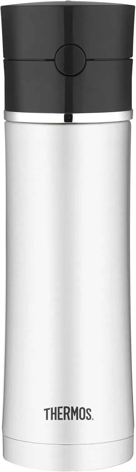 Thermos 17 Ounce Vacuum Insulated Stainless Steel Hydration Bottle, Black