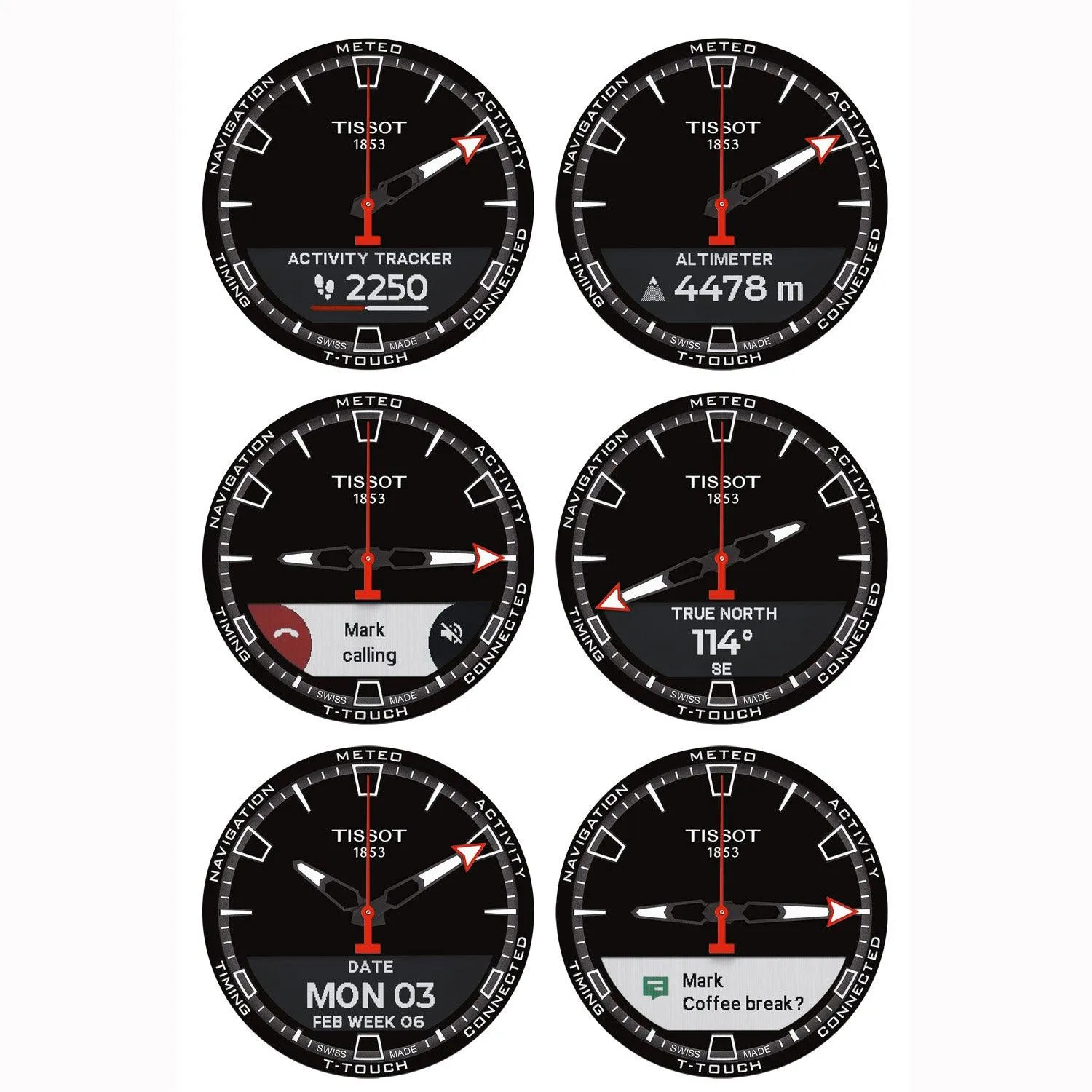 Tissot T-Touch Connect Solar 47.5mm Watch Black Quartz Titanium Finish Pvd Black T121.420.47.051.03