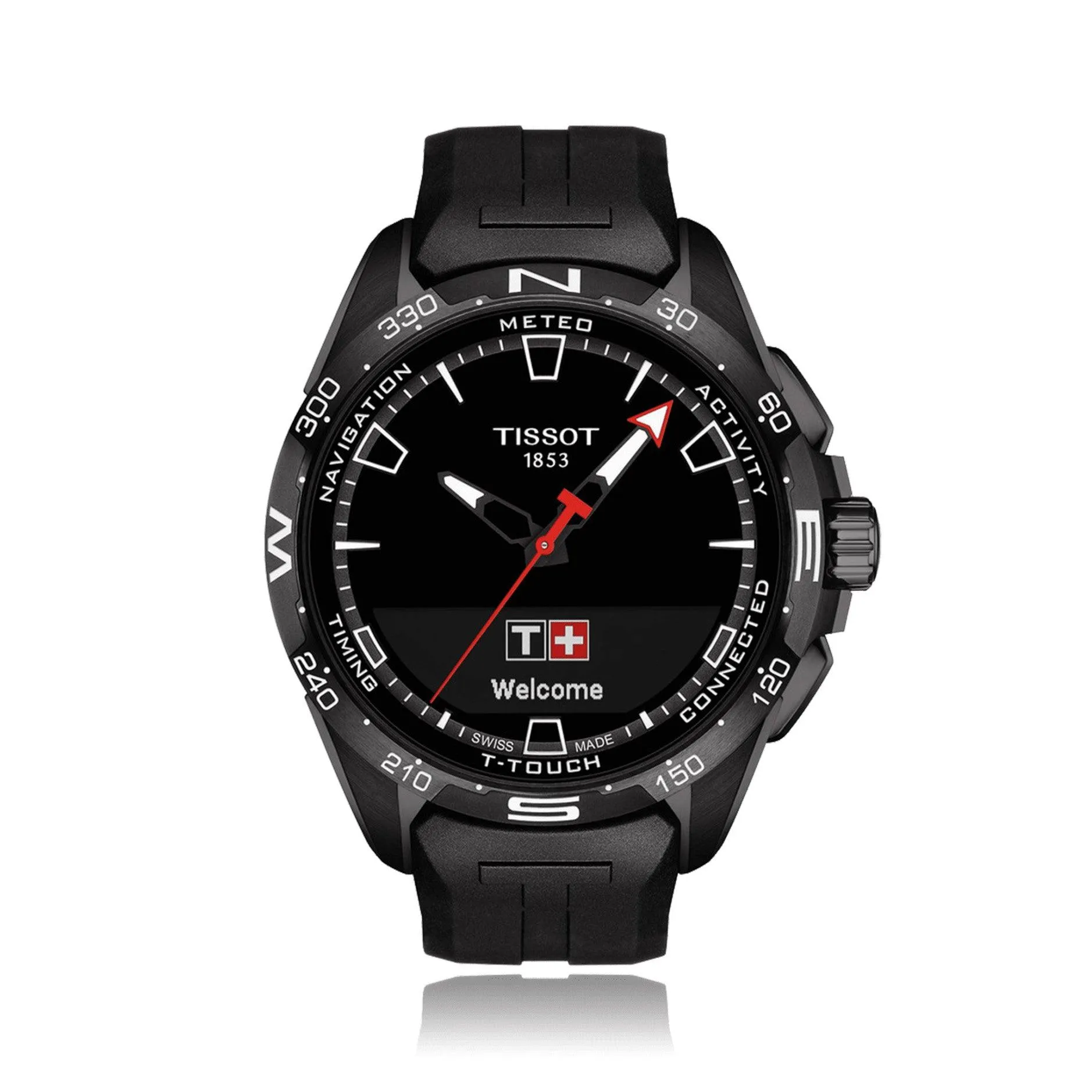 Tissot T-Touch Connect Solar 47.5mm Watch Black Quartz Titanium Finish Pvd Black T121.420.47.051.03