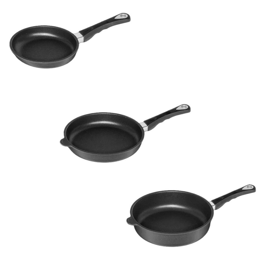 Titanium Elite 6 Piece Skillet Starter Set (3 Cookware & 3 Lids)