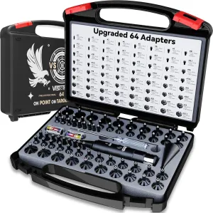 Tool-Free Laser Bore Sight Kit : Green Laser Bore Sighter with 64 Upgraded Adapters fit 0.17 to 12 GA Calibers| Multi-Caliber Laser Bore Sighting Kit for All Gun| Powerful Boresighter