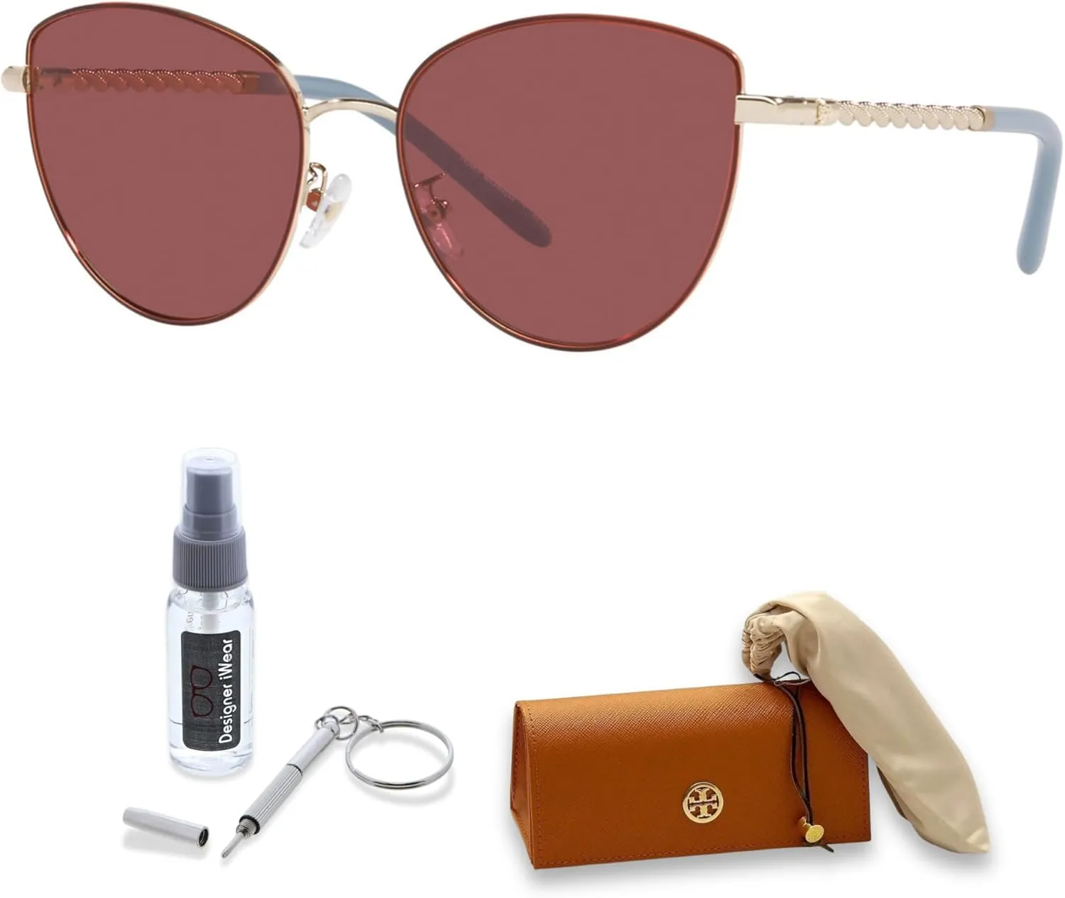 Tory Burch TY6091 Cateye Sunglasses for Women   Bundle With Designer iWear Eyewear Kit