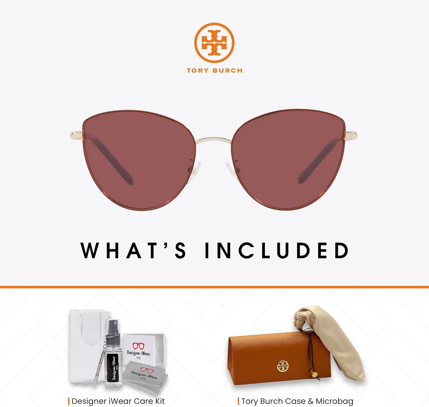 Tory Burch TY6091 Cateye Sunglasses for Women   Bundle With Designer iWear Eyewear Kit