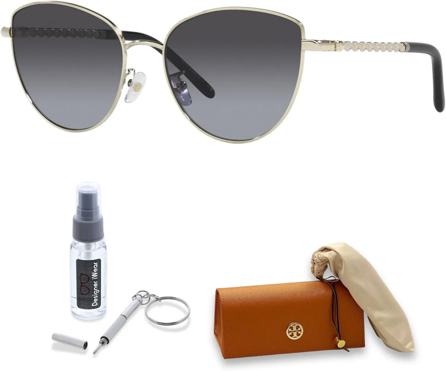 Tory Burch TY6091 Cateye Sunglasses for Women   Bundle With Designer iWear Eyewear Kit