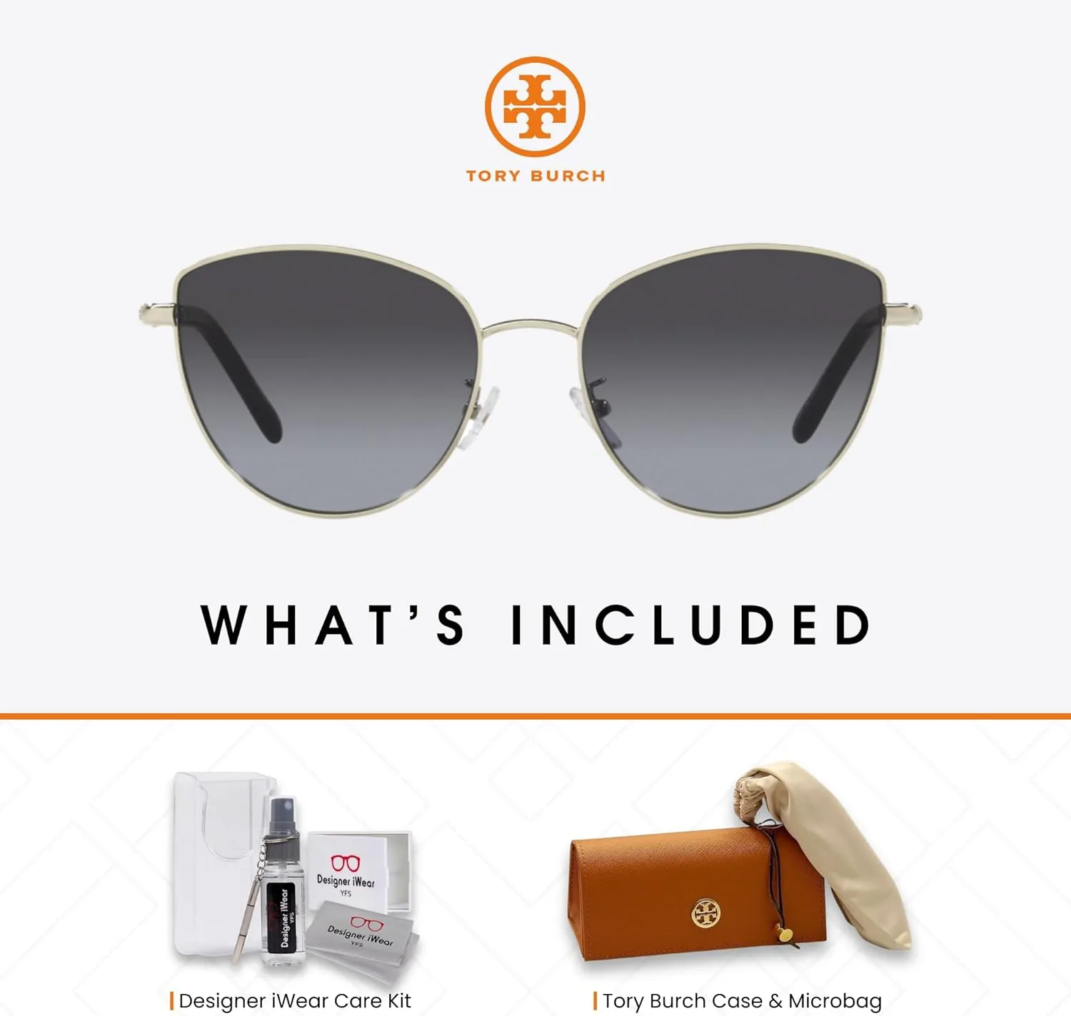 Tory Burch TY6091 Cateye Sunglasses for Women   Bundle With Designer iWear Eyewear Kit