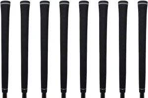 Tour Pro Soft Black Standard Size Golf Grips and Grip Kit   Utility Hook Blade (8 grips, grip tape, clamp, grip removal hook blade, instructions)