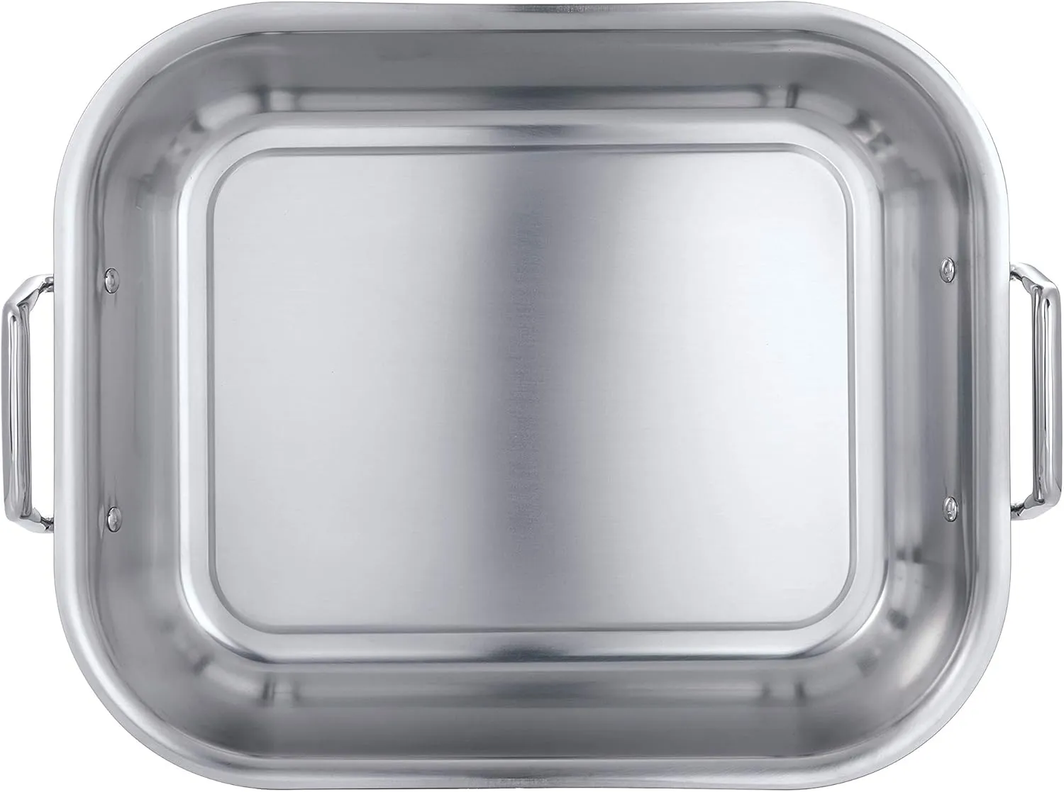 Tramontina 16.75-Inch Stainless Steel Roasting Pan with Rack, Flared Edge Turkey Roaster for Oven, Dishwasher Safe, Made in Brazil