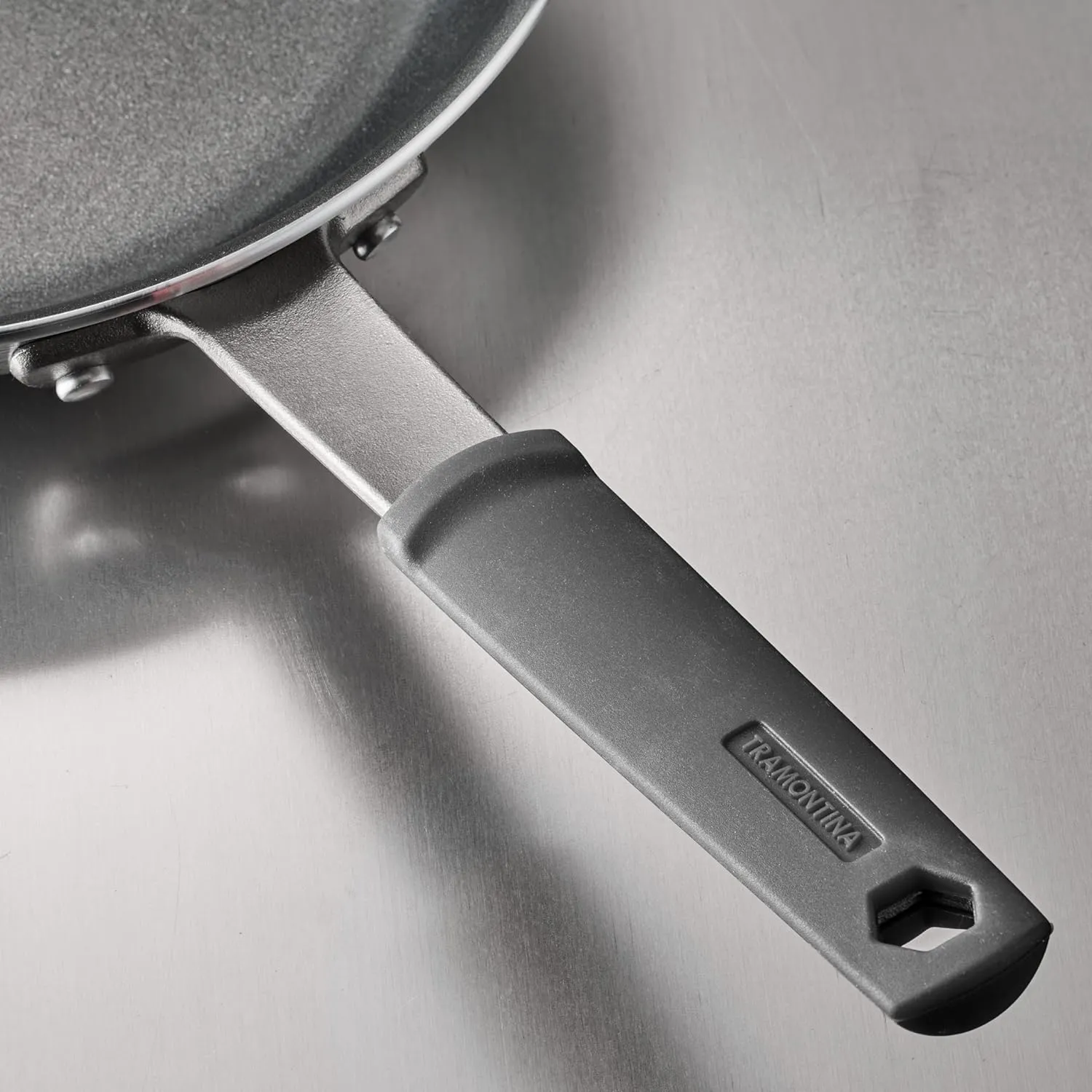 Tramontina Professional 8-Inch Non Stick Small Frying Pan, Heavy-Gauge Aluminum Skillet with Reinforced Nonstick Coating, Gray Handle, Dishwasher and Oven Safe