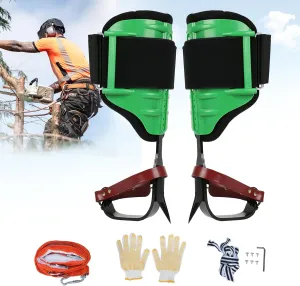 Tree Climbing Spikes Set, Tree Climbing Gear with Adjustable Strap and Soft Padding Arborist Equipment Professional Tree Climbing Kit for Climbers Logging Hunting Fruit Picking