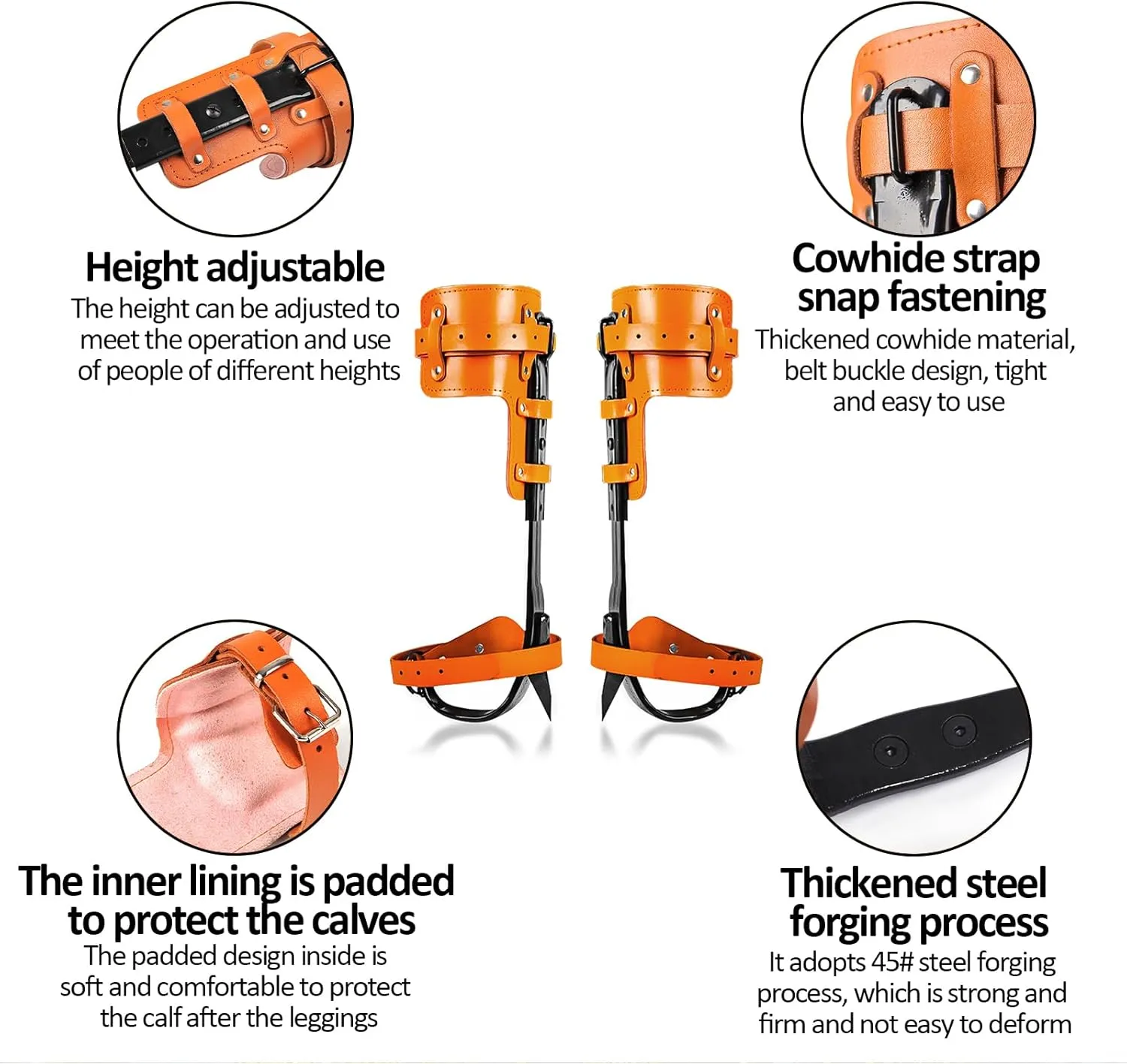 Tree Climbing Spikes,Tree Climbing Gear,Tree Climbing Kit Suitable for Climbing Trees, Picking Fruits,etc