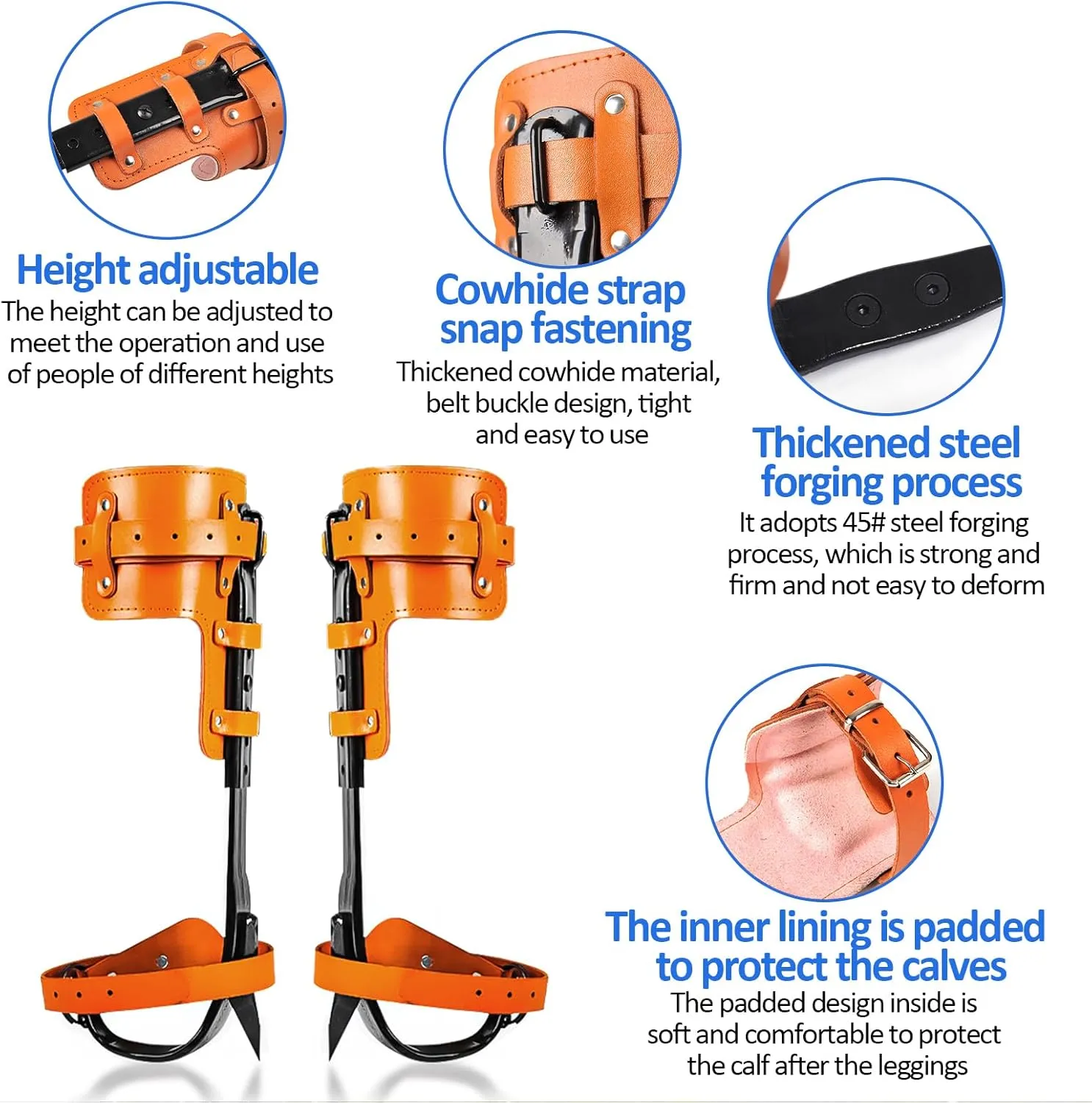 Tree Climbing Spikes,Tree Climbing Kit,Tree Climbing Gear,Suitable for Fruit Picking,Tree Climbing,Hunting