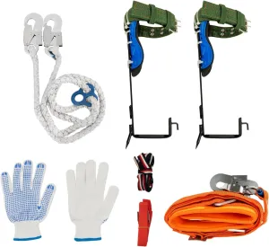 Tree Spikes for Climbing,Tree Climbing Kit Contain of Tree Climbing Gear,Safety Belt,Rope,Foot Straps,Ankle Straps,suitable for Practicing Tree Climbing, High-altitude Logging, Jungle Survival