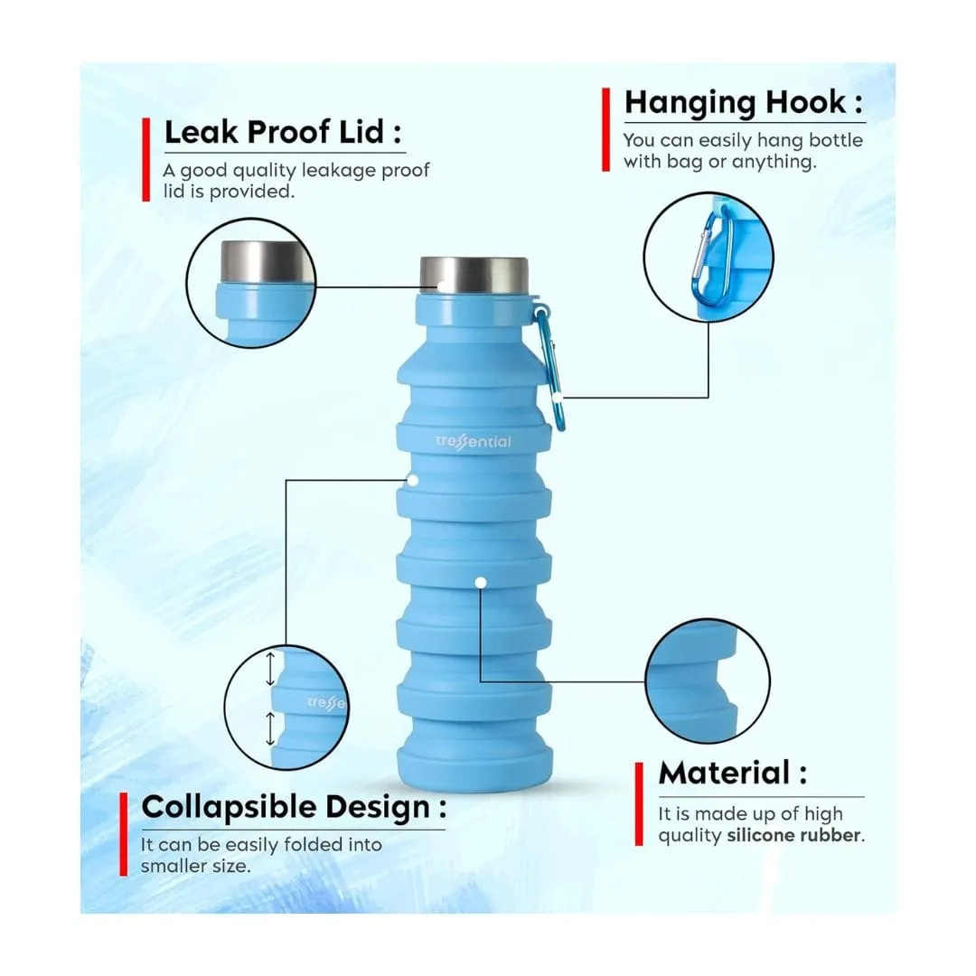 Tressential Collapsible Water Bottle, 550 ML