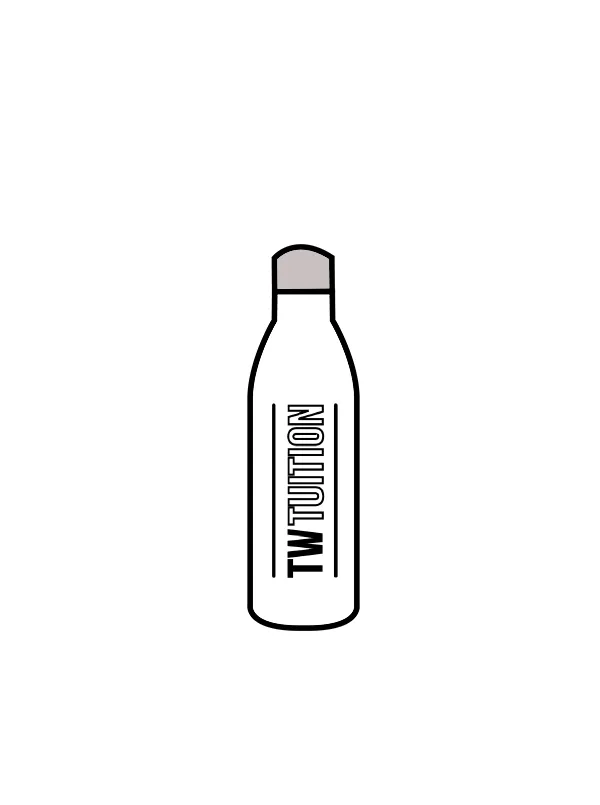 TW Tuition - WATER BOTTLE WHITE (IN-STOCK)