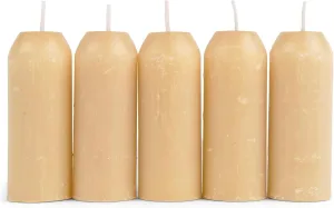 UCO 12-Hour Natural Beeswax, Long-Burning Emergency Candles for Candle Lantern, 5 Pack