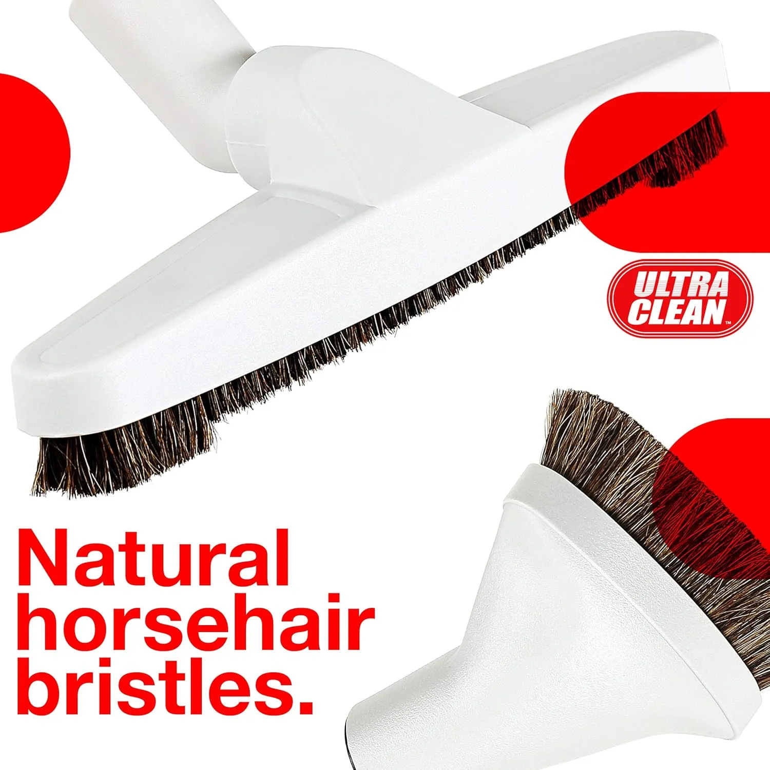 Ultra Clean Central Vacuum Best Hardwood Accessory Kit - Low Voltage 24 V Hose with on/Off Switch Swivel Handle - Deluxe Tool Set, Hose Cover, Dust Mop, Storage Tool Caddy (White, 30 ft)