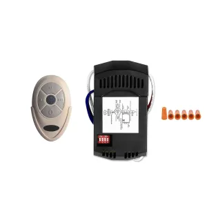 Universal Ceiling Fan Remote Control Kit with Light Dimmer for Hampton Bay, Hunter, Westinghouse, FAN28R FAN-53T 2AAZPFAN-53T KUJCE9103 FAN-11T K- 53T UC7030T Brown