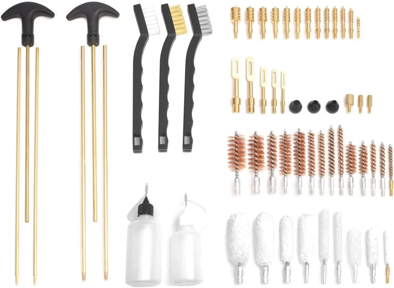 Universal Cleaning Kit for All Guns - Brushes for Pistol, Handgun, Shotgun, Rifle - Elite Brass Rods and Accessories for Men