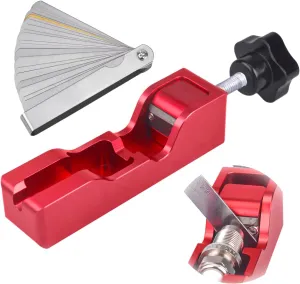 Universal Spark Plug Gap Tool Compatible with Most 10mm 12mm 14mm 16mm Spark Plugs Red - 1 Set with Feeler Gauge