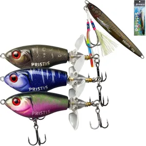 Utility Fishing Lures Kit, 2.8 oz Angel Wings Vertical Jig & 3 pcs Double-Blade Ploppers, A Wonderful Option for Angler