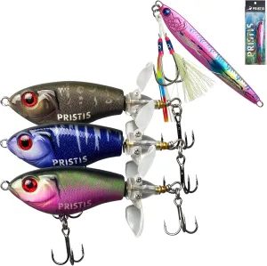 Utility Fishing Lures Kit, 2.8 oz Angel Wings Vertical Jig & 3 pcs Double-Blade Ploppers, A Wonderful Option for Angler