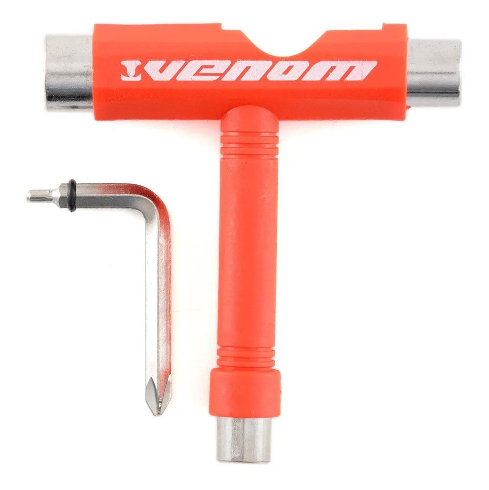 Venom Skateboards T Tool Red, Bearing Lubricant & Truck Rebuild Gift Pack