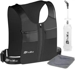 Versatile Running Vest with 8 Pockets, Hydration Vest with Phone and Water Bottle Holders, Vest for Long-Distance Runs, Uni Sex Running Vest, Water Bottle & Cool Towel Grey