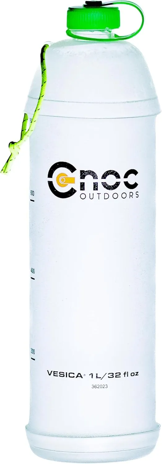 Vesica Collapsible Water Bottle, narrow mouth green