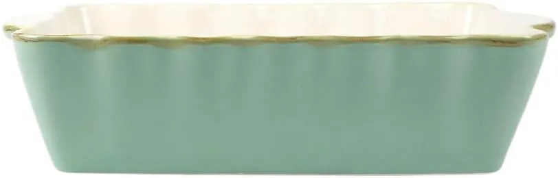 Vietri Bakers Aqua Medium Rectangular Baker, Oven Baking Dish, Stoneware Serving Pan/Bakeware