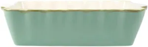 Vietri Bakers Aqua Medium Rectangular Baker, Oven Baking Dish, Stoneware Serving Pan/Bakeware