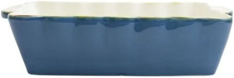 Vietri Bakers Blue Medium Rectangular Baker, Oven Baking Dish, Stoneware Serving Pan/Bakeware