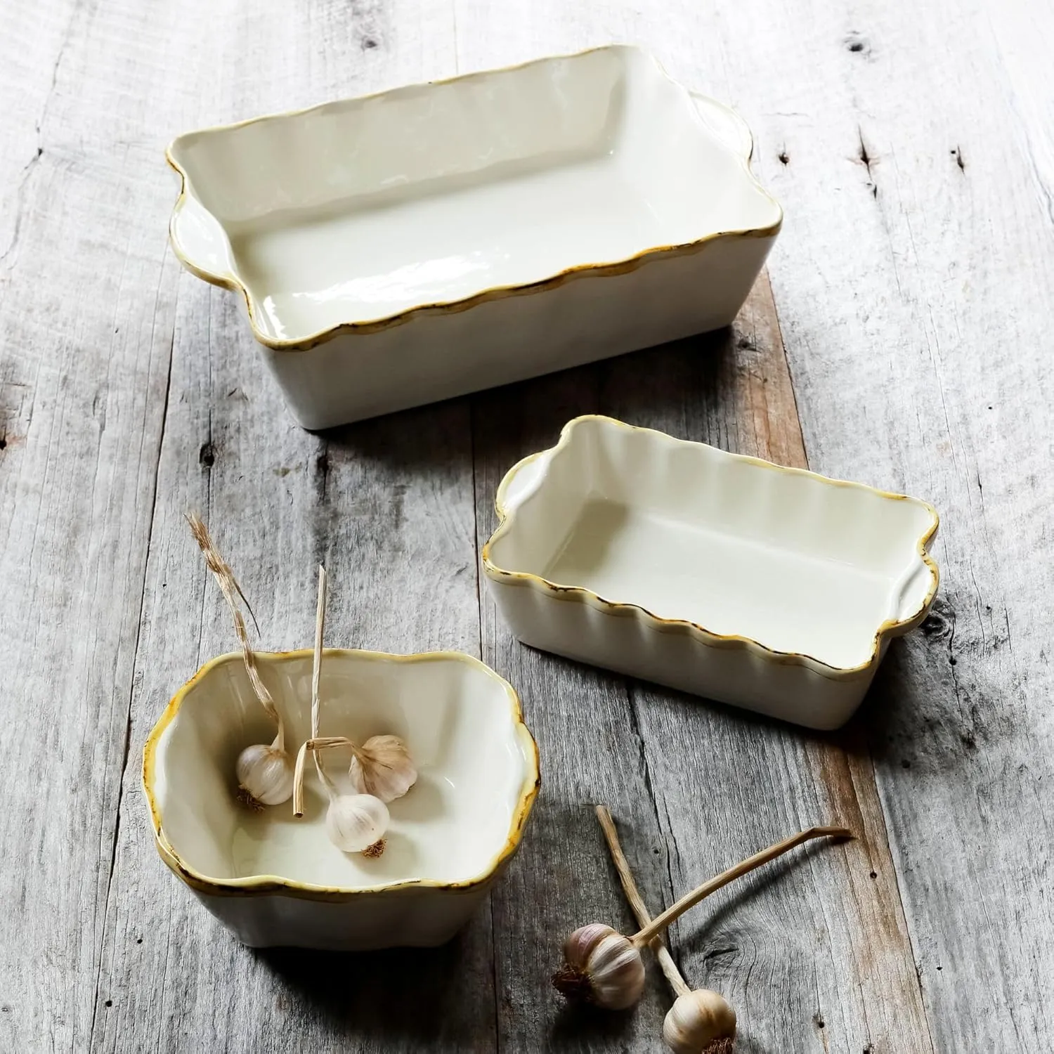 Vietri Bakers White Medium Rectangular Baker, Oven Baking Dish, Stoneware Serving Pan/Bakeware