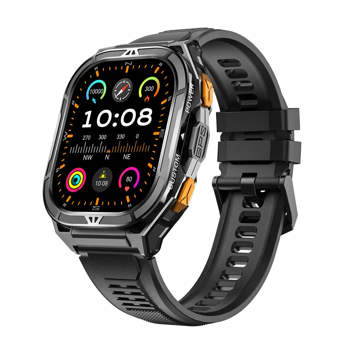 VWAR Apex GPS Smart Watch for Men 5ATM Deep Waterproof with GPS Compass Barometer Altimeter
