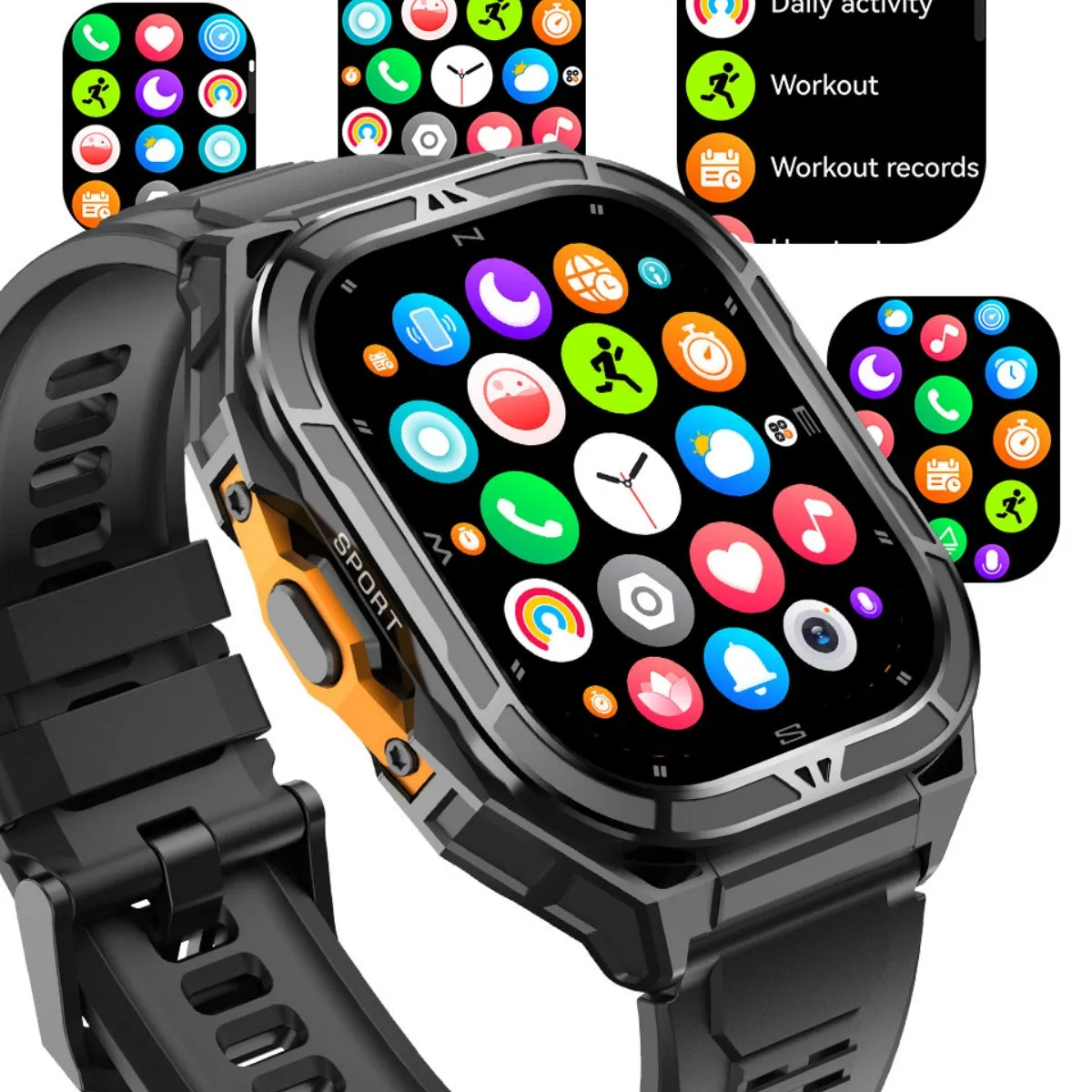 VWAR Apex GPS Smart Watch for Men 5ATM Deep Waterproof with GPS Compass Barometer Altimeter