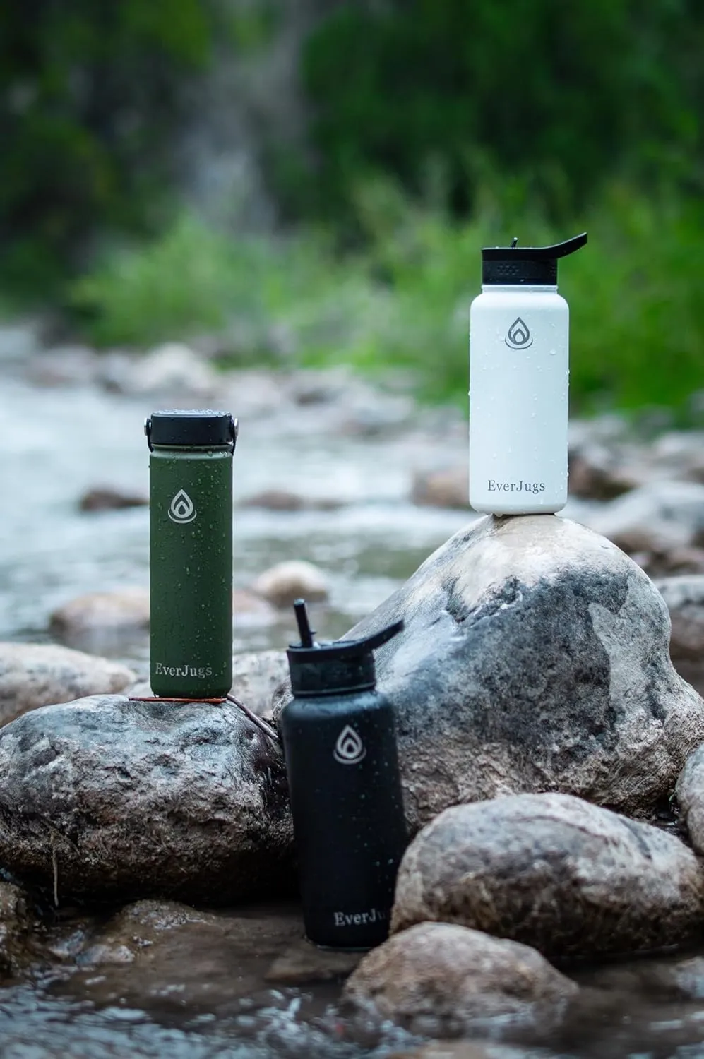 Water Bottle - 32 Oz, Wide Mouth, Premium Stainless Steel Bottle with Grip Cap, Double Walled Vacuum Insulated, Thermo Mug, Metal Flask, Leak Proof, Eco-Friendly