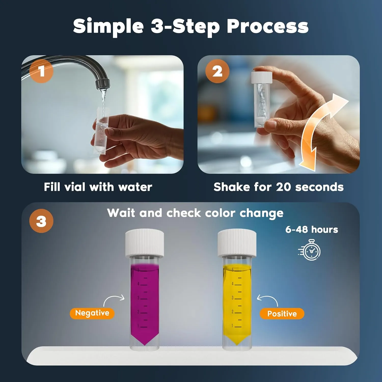 Watersafe® Bacteria Water Test Kit – USA-Made – Results as Fast as 6 Hours – Detects Coliform (Inc. E. coli) & Non-Coliform Bacteria in Drinking, Well & Tap Water – Lab-Quality Testing – 4 Pack