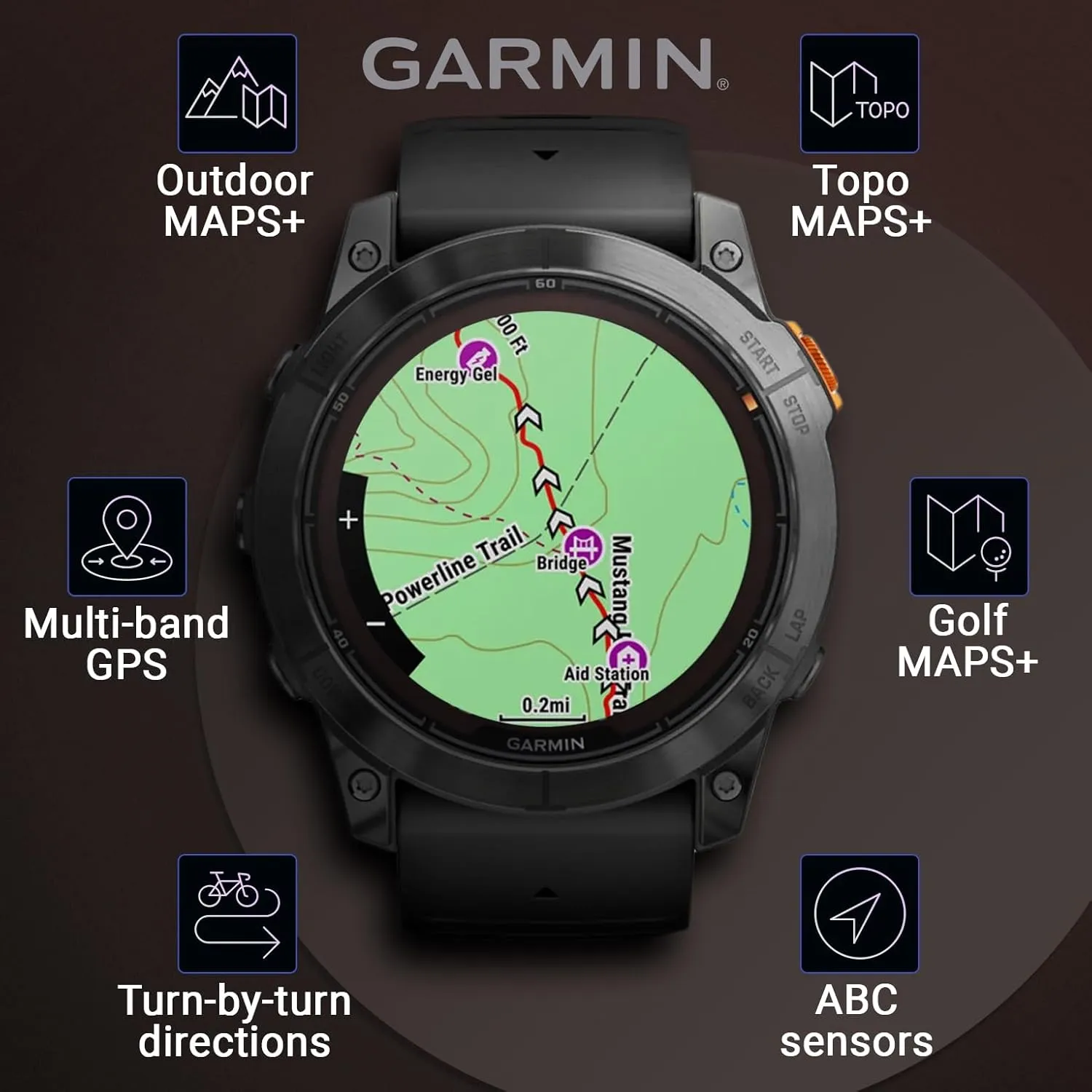 Wearable4U Garmin Fenix 7X Pro – Solar Edition 51 mm: Sunlight-Visible Display Up to 37 Days Battery Life, Multisport & Outdoor High-Performance Multi-Band GPS Smart Watch w/Flashlights Gift Bundle