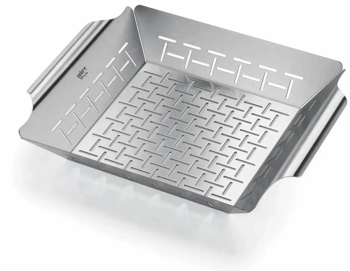 Weber Medium Stainless Steel Deluxe Grilling Basket