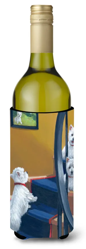 Westie Going Up Wine Bottle Hugger PPP3204LITERK