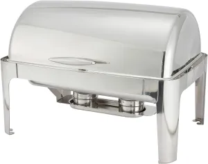Winware Madison 8qt Full-size Chafer, Roll-top, S/S, Heavyweight, Stainless Steel