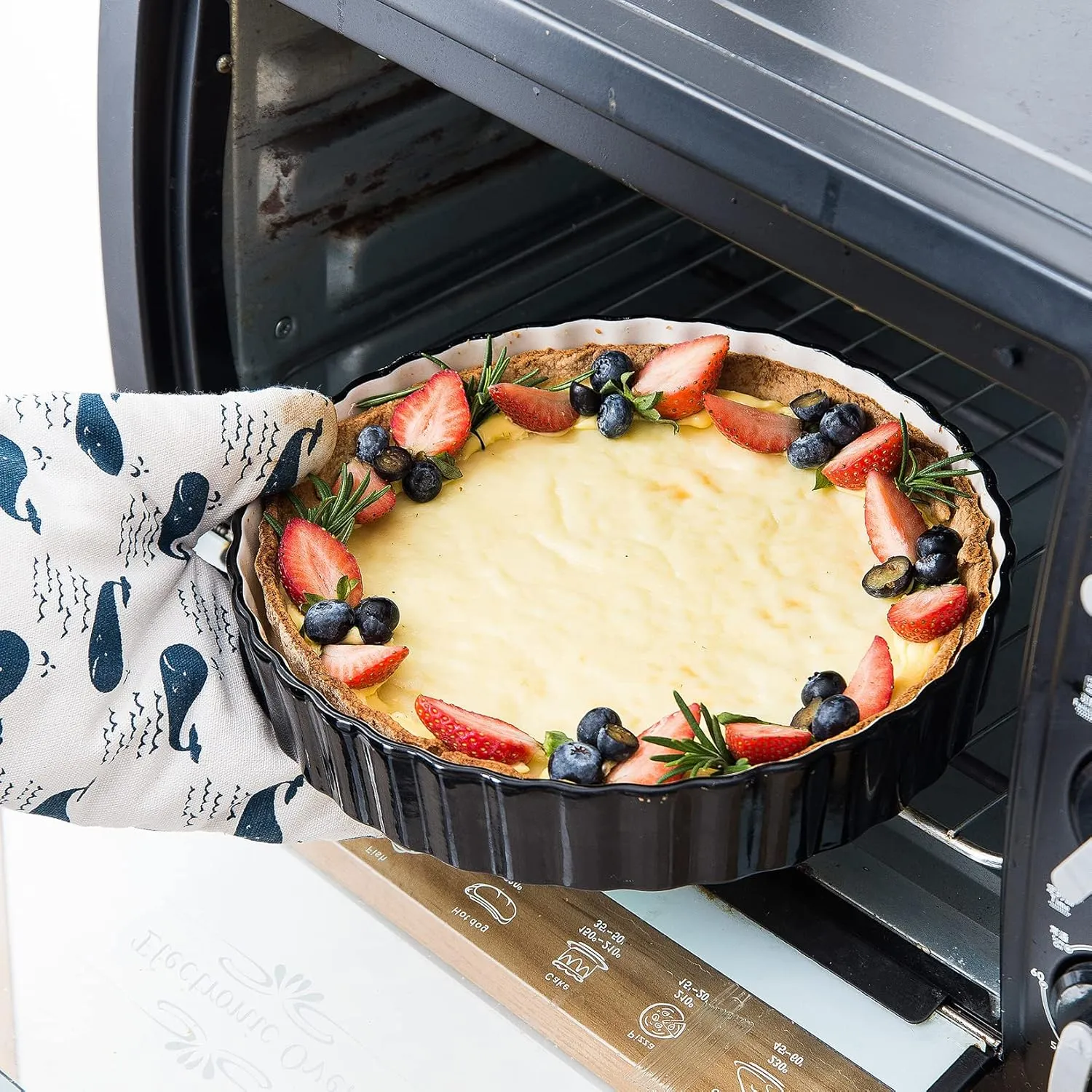 Wisenvoy Pie Pan Tart Pan Quiche Ceramic Pie Dish Pie Plate Tart Pans 9 inch Deep Dish Pie Pan Quiche Pan