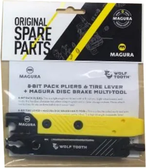 Wolf Tooth 8-Bit Pack Plier & Magura Disc Brake Multi-Tool Multi Tool Black/Yellow