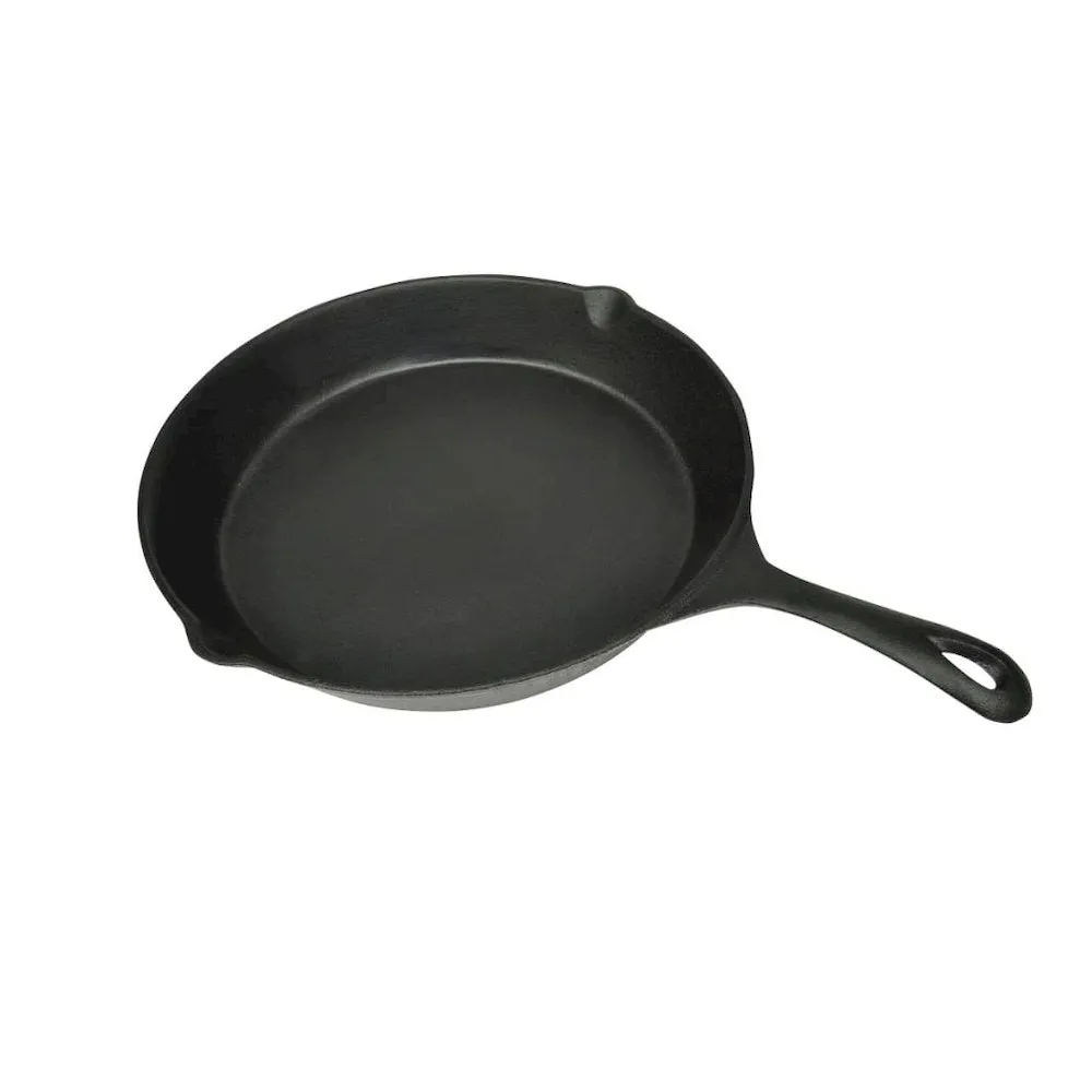 XL BBQ Grill Fry Pan Cast Iron 11.8'' Round - vidaXL