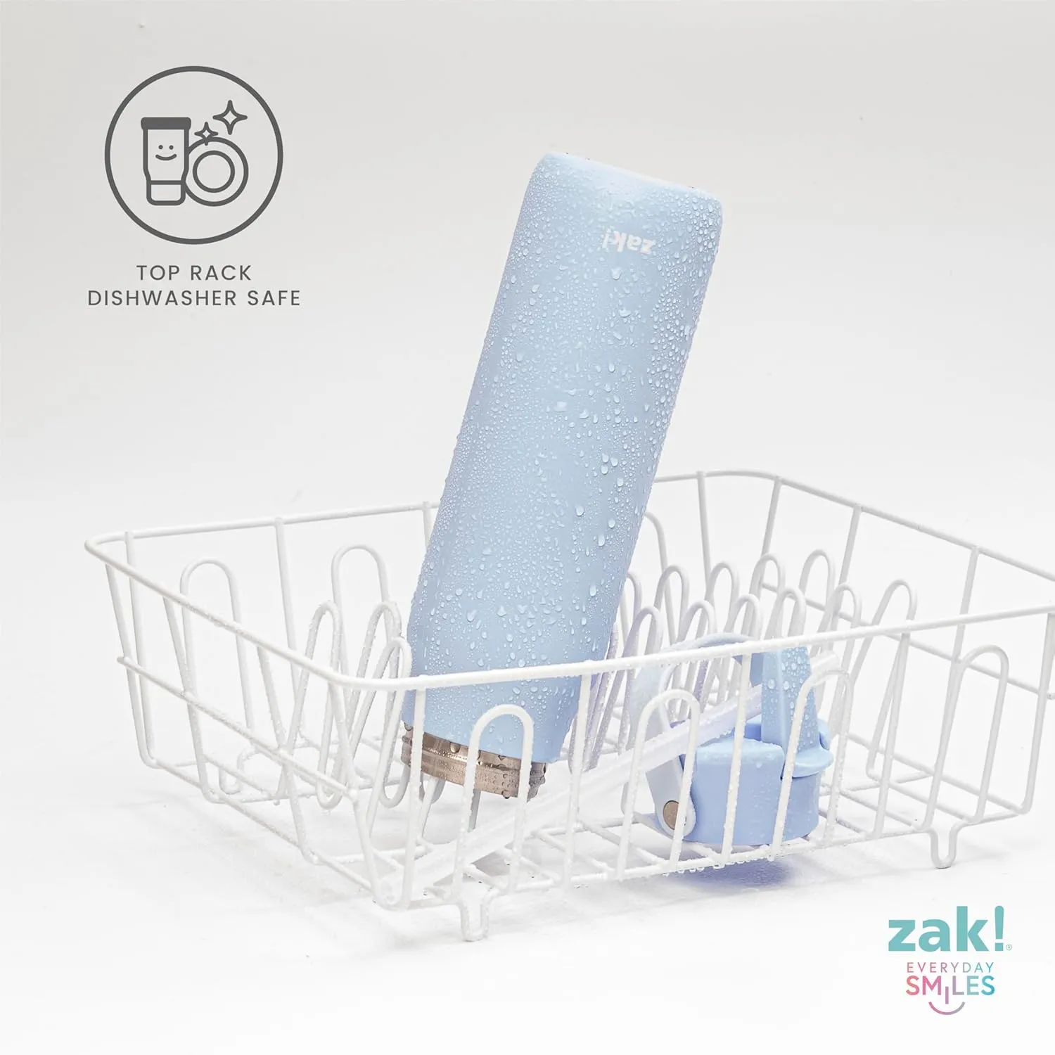 Zak Designs Disney Harmony Water Bottle for Travel or At Home, 32oz Stainless Steel is Leak-Proof When Closed and Vacuum Insulated with Straw Lid, Carry Handle, and 3D Artwork (Stitch)